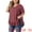 Burgundy, variant on Unique Bargains Women Plus Size V Neck Button Up Short Sleeve Ruffled Hem Blouse Tops 4X Burgundy