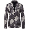 thumbnail image 2 of guisaled Mens Suit Classic 2 Piece Slim Fit Button Down Solid Blazer Jacket Pant Tuxedo Set formal Business Wedding Party Outfits Sales, 2 of 6