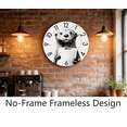 thumbnail image 5 of VOCOO 10inch Otter Wall Clock, Silent Non-Ticking Battery Operated Round Wooden Wall Clock, Creative Black & White Animal Art Decorative Wall Clock, 5 of 9