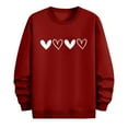 thumbnail image 6 of Stamzod Men Sweatshirts Valentine's Lover Heart Crewneck Sweatshirt Casual Long Sleeve Tops for Men Plus Size Clothes Red D XXL, 6 of 6