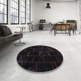thumbnail image 4 of Ahgly Company Machine Washable Indoor Rectangle Contemporary Charcoal Black Area Rugs, 8' x 10', 4 of 7