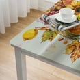 thumbnail image 4 of nygtbtfer Fall Pumpkin Fruit Tablecloth Washable Wrinkle Free Table Cloths Cover Mat for Parties Dining Room Kitchen Elastic Edge White, 4 of 7