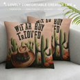 thumbnail image 3 of JEUXUS Western Retro If I Was A Cowboy I'd Be Wild and Free Cactus Mountains Decorative Throw Pillow Case Western Cowboy Retro decor For Home Bedroom Dorm,Cowboy Gifts for Men Cowboy Teenage boys, 3 of 5