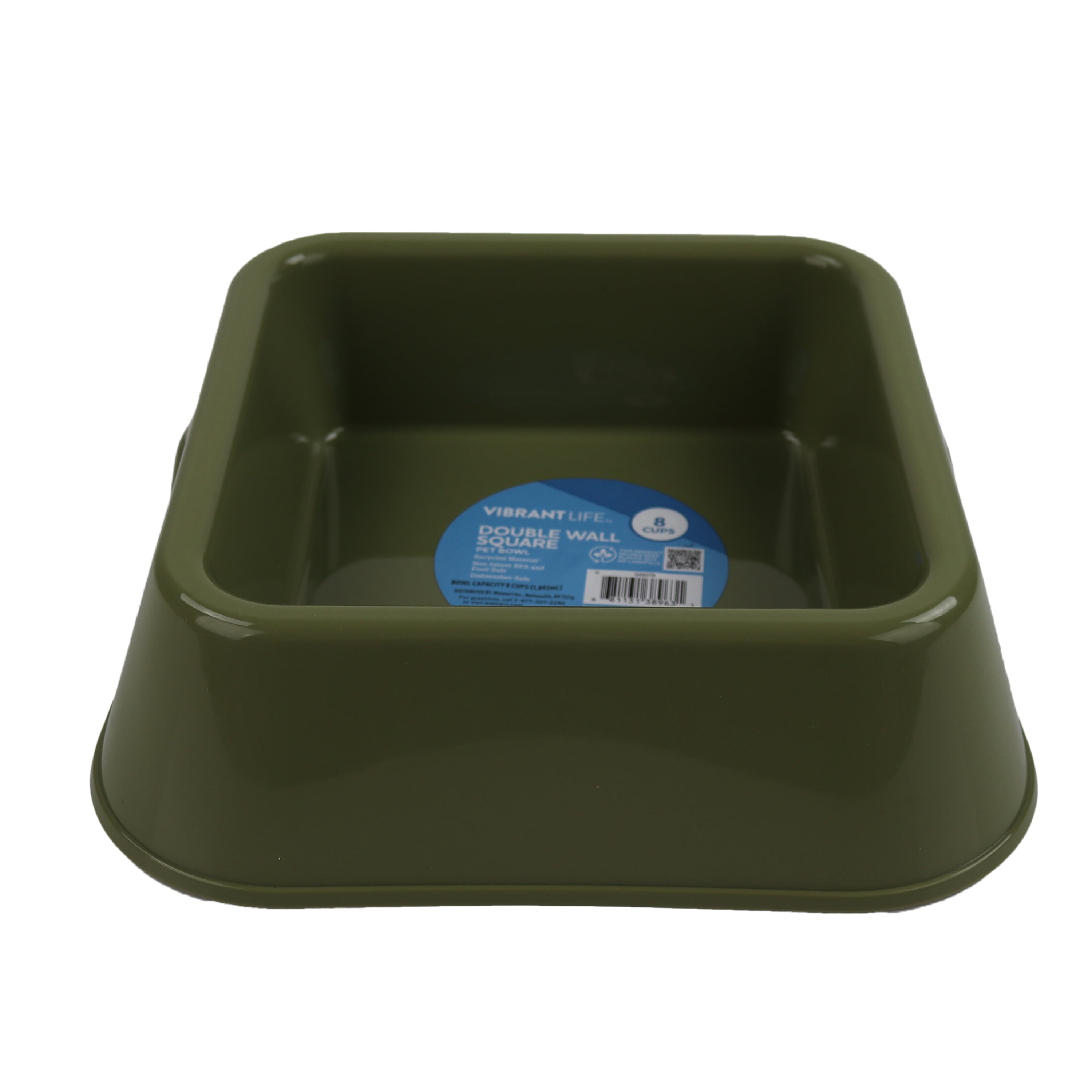 Vibrant Life Heavy Duty Plastic X-Large Plastic Crock Bowl for Dogs (106-oz  Capacity), Sapphire 