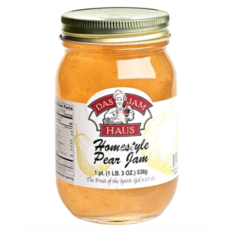 Pear Homestyle Southern Variety Jams, 1 Pint Jar 1 lb 3 oz (538g) ALL Natural~ Pear Jam