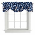 thumbnail image 2 of Summer Watercolor Style Tie Up Valances Curtain, Adjustable Kitchen Blue Ocean Brown Shell Nautilus Valances for Windows Decor, Rod Pocket Short Curtains Set for Bedroom/Bathroom, 54"x18", 2 of 9