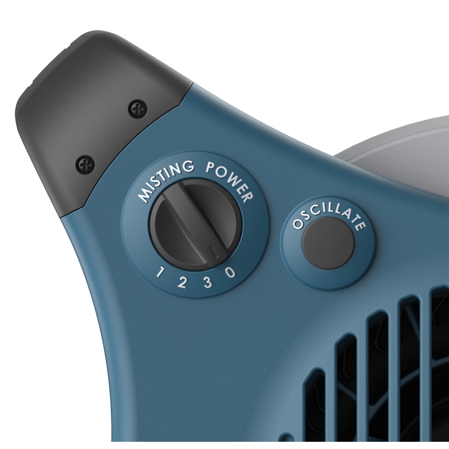 Lasko Misto 15" Outdoor Misting Fan, Pivoting Patio Cooling Fan with 3 Speeds, GFCI Safety Cord, Blue, 7054