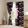 thumbnail image 3 of Manfei Girls Kawaii Bow Personalized Initial J Blackout Curtains Set of 2 (52x84 Each),Vintage Polka Dots Window Curtains for Kids Teens,Microfiber Bedroom Decor, 3 of 6
