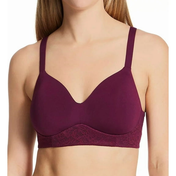 Playtex SPARKLING PURPLE Comfort Flex Fit Ultra Soft Bra, US Small, NWOT