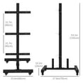 thumbnail image 4 of Soozier Olympic Weight Plate Rack with 4 Wheels, for 2" Plates and Bars, 4 of 9