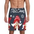 thumbnail image 1 of Balery Cute Christmas Gnomes (2) Pantalones cortos de pijama de punto de algodón para hombre con cinturilla y bolsillos-Small, 1 of 6