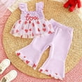 thumbnail image 6 of Gibobby Little Girls Valentine's Day Outfits Heart Print Sweatshirt and Culottes Clothes Set(2-3 Years,Red), 6 of 9