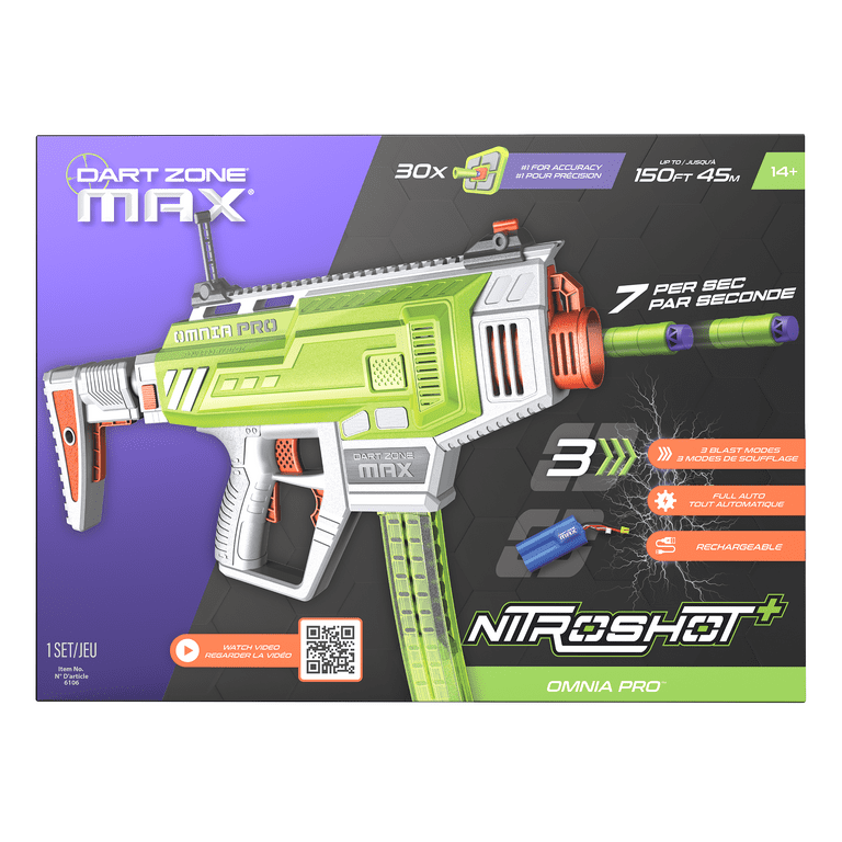 Dart Zone Max Omnia Pro Ultimate Battery Foam Dart Blaster Toy