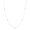 White Gold, variant on Gold Station Necklace for Women Bezel CZ Plated 925 Sterling Silver