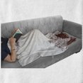 thumbnail image 6 of Traditional Soft Flannel Fleece Throw Blanket, Ornate Old Iranian Classical Frieze Curved Flowers Art Print, Cozy Plush for Indoor and Outdoor Use, 50" x 70", Beige Brown, by Ambesonne, 6 of 6
