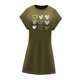 thumbnail image 2 of Vestido de verano para mujer, vestido sencillo de cuello redondo a la moda para el trabajo, aniversario femenino L, 2 of 7