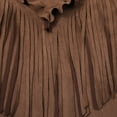 thumbnail image 5 of Yaruuzi Western Shirts for Women 2026 Vintage Long Sleeve Suede Cowgirl Shirts Plus Size Casual Spring Fringe Tops Blouses Boho Western Outfits for Women Slim Fit V Neck Shirts Brown S, 5 of 9
