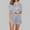 Light Blue, variant on Hrsba Fashion Print Turn Down Collar Pajama Set for Women Short Sleeve 2 Piece Summer Soft Breathable Ladies Sleepwear Nightwear Set