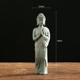 thumbnail image 3 of suyin Ornement de Jardin Debout Buddha en Résine Effet Zen Statue Extérieure Intérieure, 3 of 5