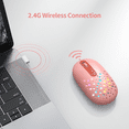 thumbnail image 6 of LED Wireless Mouse,Color Changing Mouse with Honeycomb Shell,Rechargeable Slim Cordless Mice,Silent Click and USB Receiver for Laptop Computer Deep Pink, 6 of 7