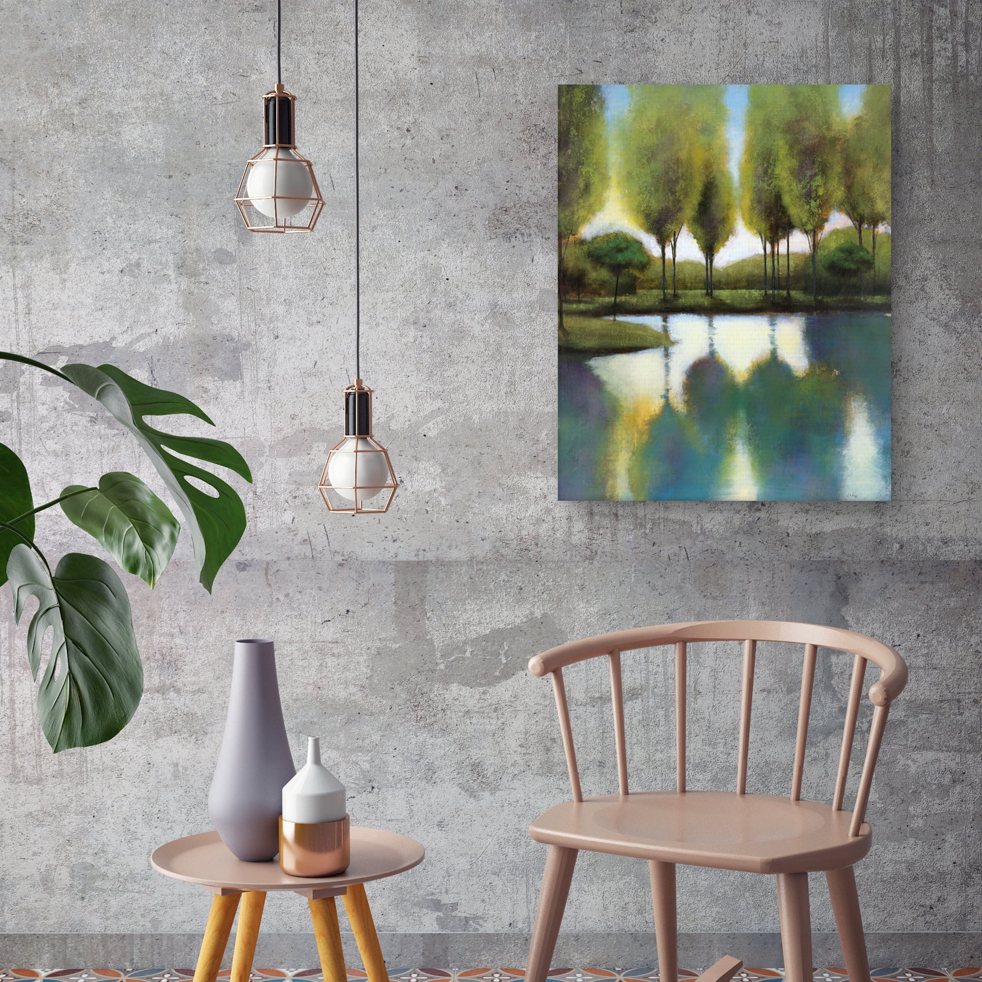 Trees in Reflection by Williams Canvas Art Print