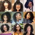 thumbnail image 4 of SEGO Kinky Curly Clip in Hair Extensions Real Human Hair for Women Thick Brazilian Hair Natural Black, 4 of 8