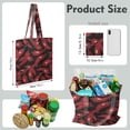 thumbnail image 2 of Sac Fourre-Tout en Toile Piments Mignon Motif Légumes Rouges Épicés Illustration Peinture Esthétique Kawaii Dessin Animé Réutilisable Écologique Léger Pliable, 2 of 6
