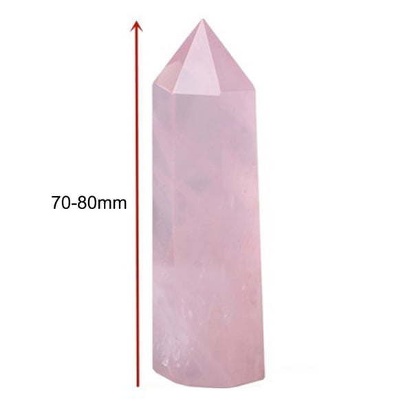 Quartz Crystal Point, 2 Pcs Pink Quartz Crystal, Natural Pink Rose Quartz Crystal Point Rock Lucky Stone 2.76-3.14 inches Quartz Crystal, Energy Stones and Crystals