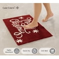 thumbnail image 2 of Set de alfombras de baño LANE LINEN Christmas Red Microfiber, 2 of 8