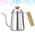 thumbnail image 3 of Stainless Steel Coffee Kettle Wooden Handle Coffee Maker Creative Coffee Kettle, 3 of 8