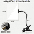 5X Magnifying Glass with Clip, 6x3.5 Inch Magnifier with Clamp