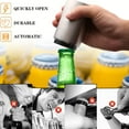 thumbnail image 4 of 3 Pieces Automatic Magnetic Beer Bottle Opener(Stainless Steel), Portable Pop the Top Wine Bottle Cap Catcher, Quick Open, No Damage Push Down Bartender Tools for Bar, Home, Kitchen, 4 of 7