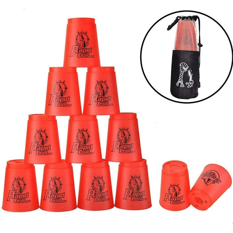 Seisso Quick Stack Cups 12 Pack Stacking Cups Classic Family Game