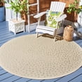 thumbnail image 2 of Safavieh Courtyard Camille Spotted Indoor/Outdoor Area Rug, Beige/Green, 6'7" x 6'7" Round, 2 of 9