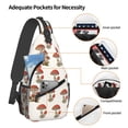 thumbnail image 3 of Lsque Red Mushrooms Pattern Cross Chest Bag Diagonally – Premium Durable Front Chest Sling with Adjustable Padded Strap, High-Capacity Storage, 3 of 8