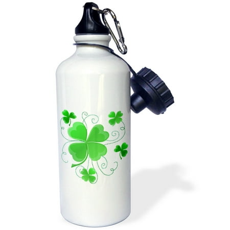 Shamrock Bottle - 3dRose This design is of some lucky Shamrocks just in time for St Patricks Day, Sports Water Bottle, 21oz
