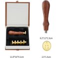 thumbnail image 4 of Fire Paint Stamp Set Wooden Handle Alloy Seal Gift Box European Retro Alloy Head Fire Paint Stamp DIY Set Box, 4 of 4