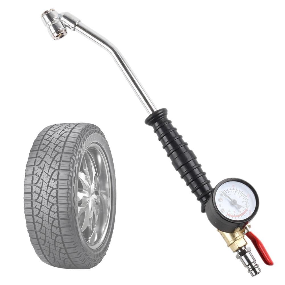 Air Tire Pressure Inflator Gauge Valved Compressor Car Van Bike Tire Inflator Pressure Gauge Auto Parts