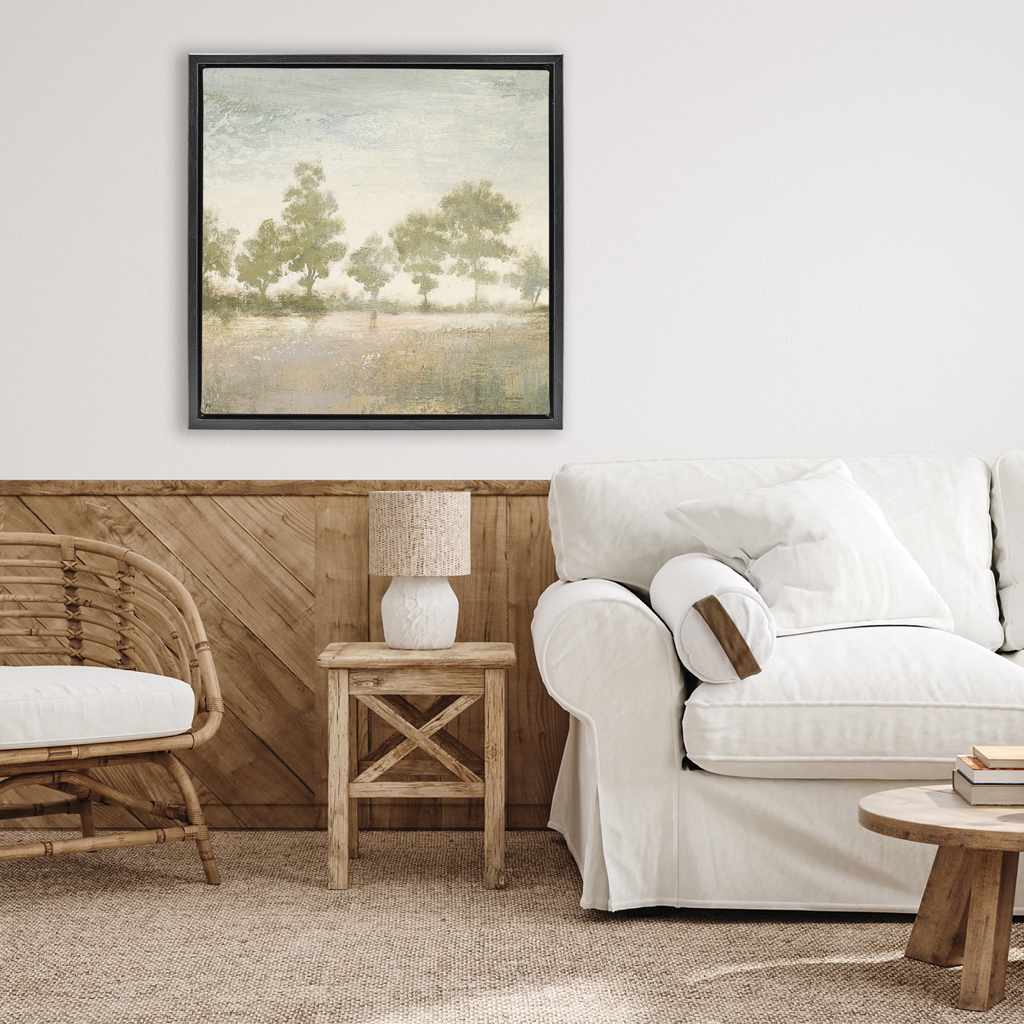 Stupell Industries Forest Light Landscape Black Framed Floater Canvas Wall Art, design by Michael Marcon