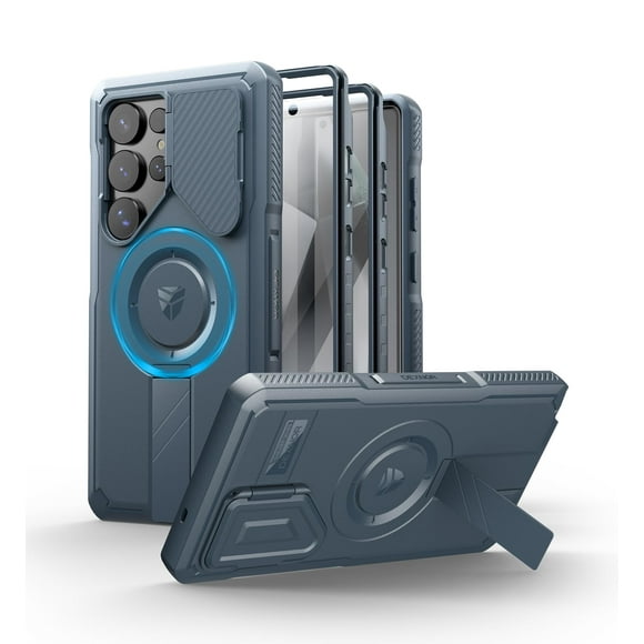 Funda Dexnor para Samsung Galaxy S25 Ultra con funda de cámara, color azul