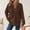 Coffee, variant on Itsame Lightweight Hoodie Pullover Womens Button Hood Sweatshirts Crew Neck Solid Color Long Sleeve Button Sportswear Brown Size 3XL