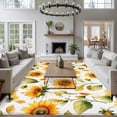 thumbnail image 3 of Sunflower Area Rugs 5x7 ft Watercolor Spring Flower Farm Washable Rug Non Slip Indoor Carpet Absorbent Floor Mat for Living Room Bedroom Dining Room, 3 of 9
