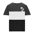 thumbnail image 3 of Mens Casual Pantalones Cortos Cuello Redondo Patchwork Impresión Suéter Blusa de Fitness, Camisetas para Hombre, 3 of 4