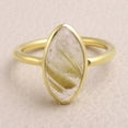 thumbnail image 2 of Earth Gems Jewelry Rutilated Quartz Ring Sterling Silver Ring Golden Rutilated Quartz Ring Statement Ring for Women's, 2 of 6