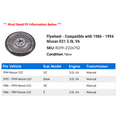 thumbnail image 2 of Flywheel - Compatible with 1986 - 1994 Nissan D21 3.0L V6 1987 1988 1989 1990 1991 1992 1993, 2 of 2