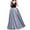 Dark Blue, variant on IROINNID V-Neck A-Line Dress For Women Fashion Solid Sleeveless Mesh Elegant Temperament Dress Empire Waist Dress