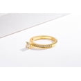thumbnail image 3 of Women Full Diamond Ring Geometric Design White Gold Plated Fashion Statement Band For Her Elegant Jewelry Gift, 3 of 11