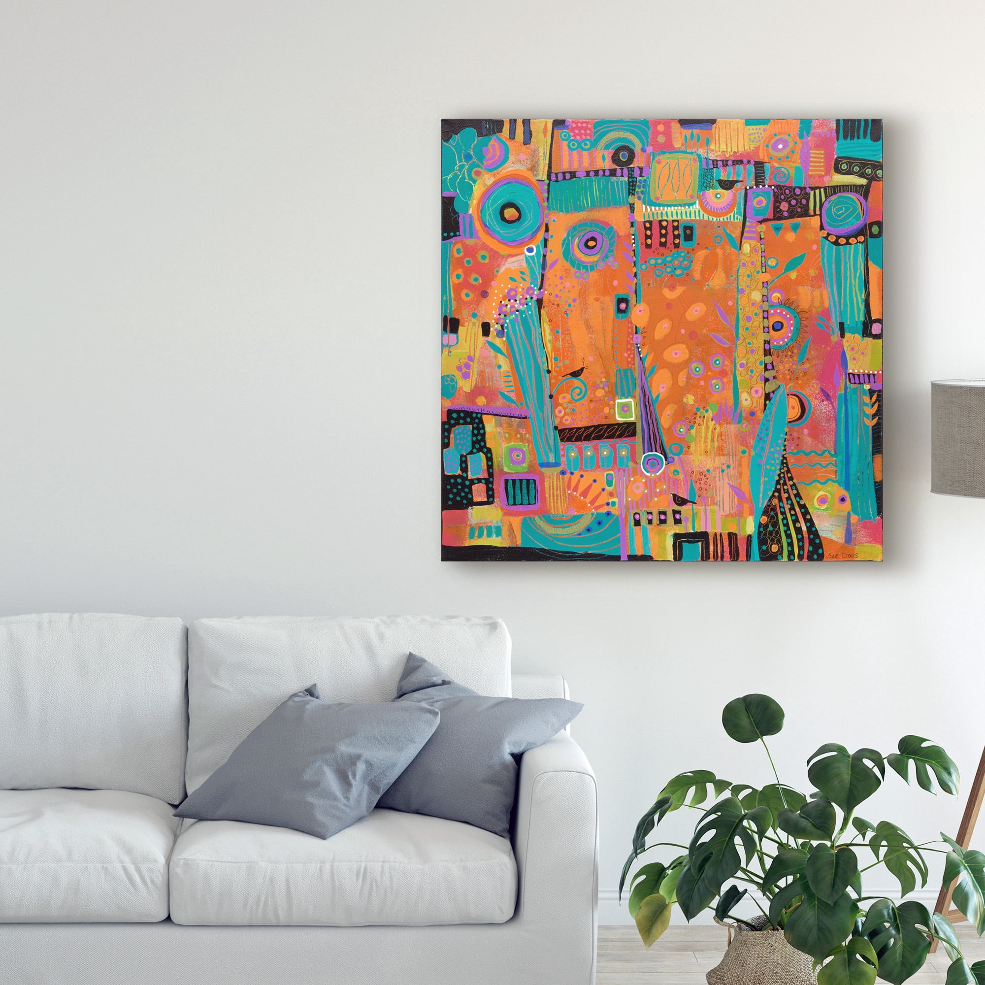 Trademark Fine Art 'My Happy Place Abstract Modern' Canvas Art by Sue Davis
