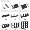 thumbnail image 2 of Zimtown 3 Tier Storage Cube Closet Organizer Shelf 9 Cube Cabinet Bookcase Storage Black, 2 of 6