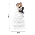 thumbnail image 5 of Dserhfy Wedding Couple Doll Romantic Adorable Resin Fine Workmanship Weeding Couple Figurines Cake Topper for Party, 5 of 8